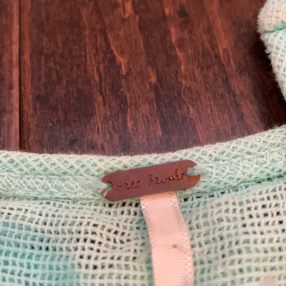 EUC Textured Teal Turquoise Free People Tank Dress M - Picture 2 of 6